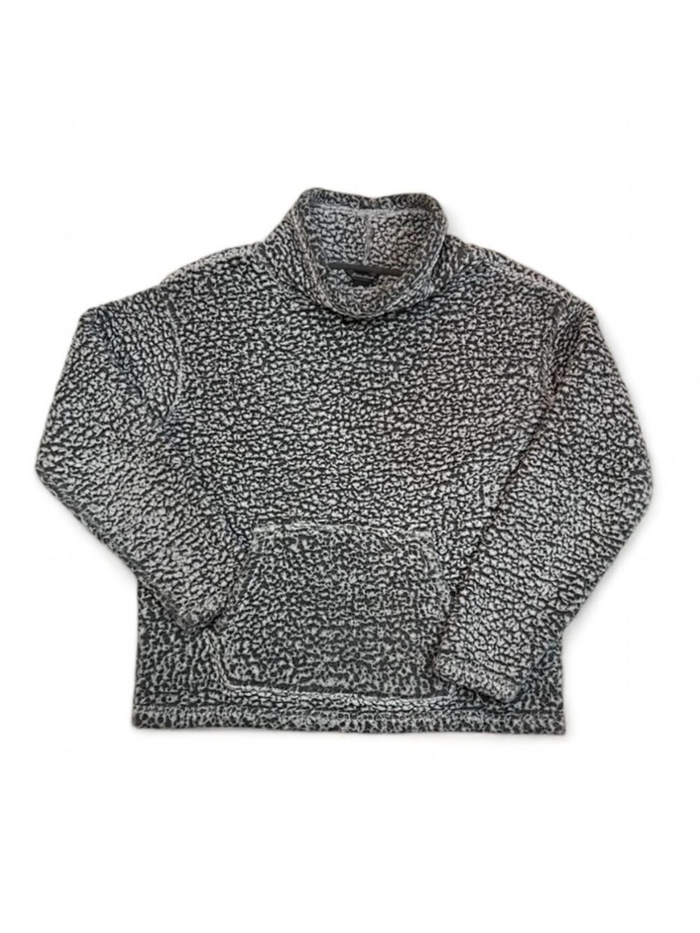 Eddie Bauer Grey Sherpa Cowl Neck Pullover Size Medium
